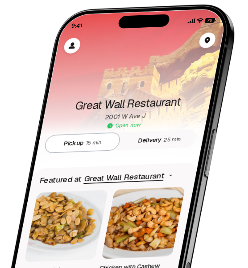 Great Wall Restaurant app preview