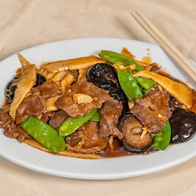Beef Bamboo Shoots & Mushrooms.