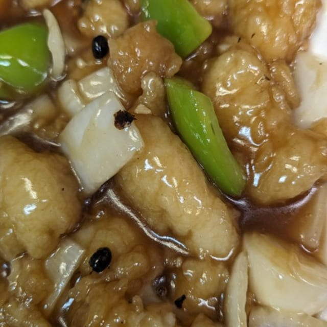 Fish Fillet in Black Bean Sauce.