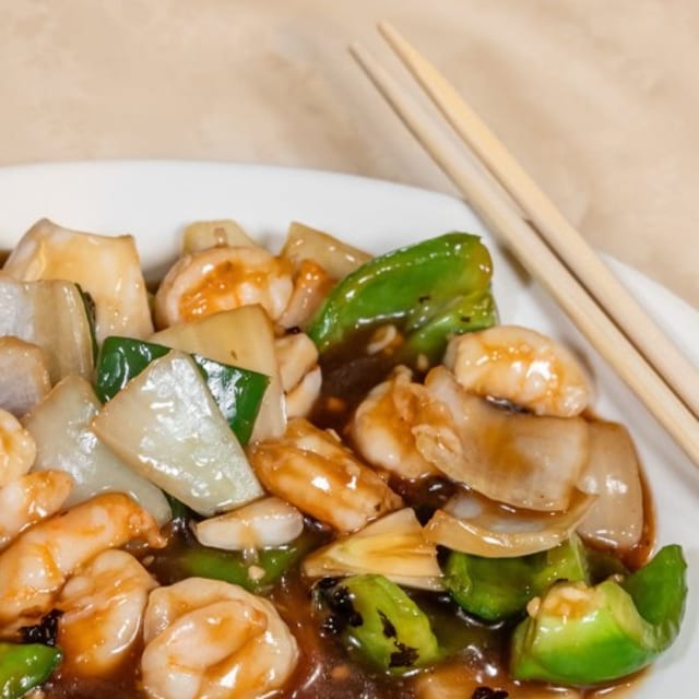 Shrimp in Black Bean Sauce.