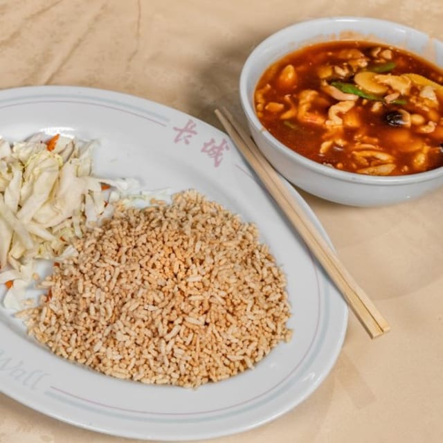 Pop Rice Sizzling Plate.
